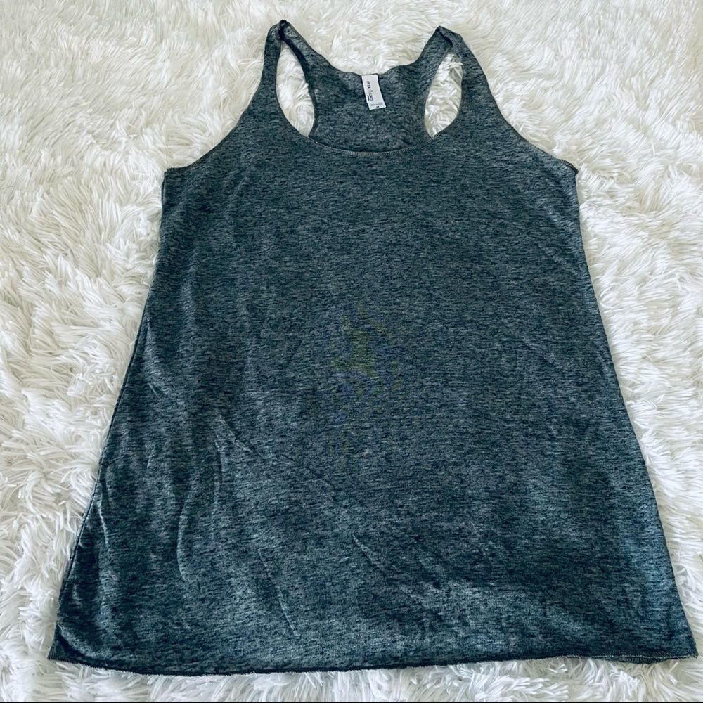 NWOT Over the Limit Gray Racerback Tank Top - Picture 7 of 13